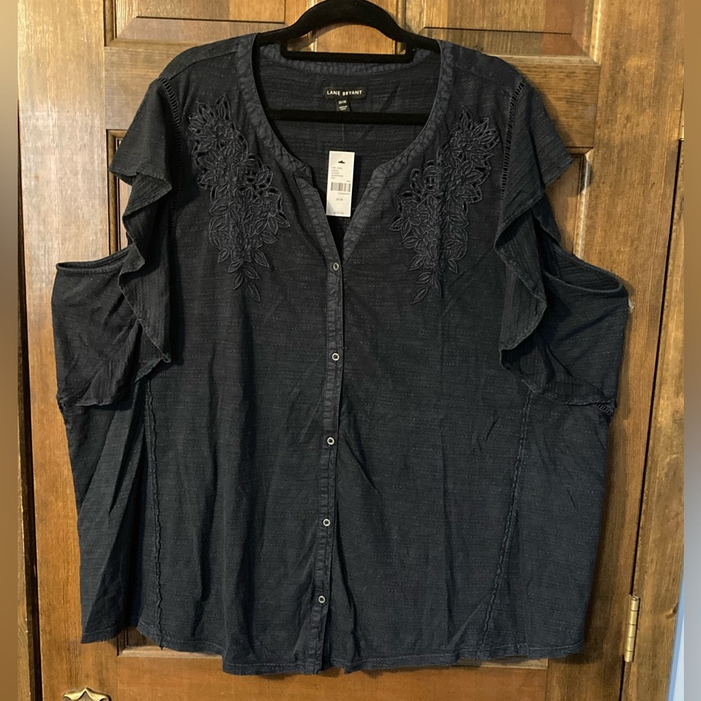 NWT Lane Bryant Flutter Sleeve Top size 26/28